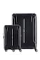 American Tourister Technum Suitcase, 2pc Set (55 + 68 cm), 4 Spinner Wheels, Hard Top, Polycarbonate, Diamond Black,DuoSaf Security Zipper,Expandable,TSA Lock - 3 Years International Warranty