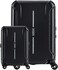 American Tourister Technum Suitcase, 2pc Set (55 + 86 cm), 4 Spinner Wheels, Hard Top, Polycarbonate, Diamond Black,DuoSaf Security Zipper,Expandable,TSA Lock - 3 Years International Warranty