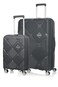 American Tourister Instagon Suitcase, 2pc Set (55 + 81 cm), 4 Double Wheels, Hard Top, Polypropylene, Dark Grey,Security Zipper,TSA 008,Shock Absorb Wheels,Expandable - 3 Years International Warranty