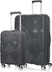 American Tourister Instagon Suitcase, 2pc Set (55 + 81 cm), 4 Double Wheels, Hard Top, Polypropylene, Dark Grey,Security Zipper,TSA 008,Shock Absorb Wheels,Expandable - 3 Years International Warranty