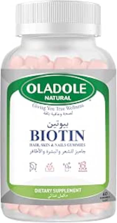 Oladole Natural Hair Vitamin Gummies - 60 Count