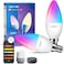 Lepro BC1 AI Smart Candle Bulb E14, Bluetooth &amp; WiFi Smart Bulb C37 Dimmable, Works with Alexa &amp; Google Assistant, Personalized AI Lighting Designer, Music Sync, Colour Changing Lightbulb 5W, 2 Packs