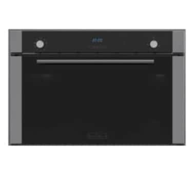 SANMICA 90cm Built In Electric Oven, 125L Capacity, 9 Cooking Functions, Touch Control Panel, Turnspit, Black Glass Finish