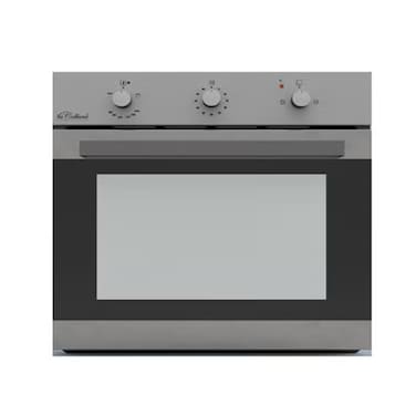 SANMICA Built In Gas Oven SMO9641GX 90cm Stainless Steel &amp; Black Glass 126L Capacity 6 Cooking Functions Gas Grill Turnspit 1 Year Warranty Made in Italy