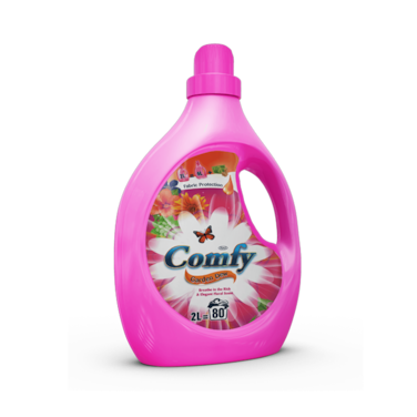 Feah Comfy Fabric Softener Liquid 2L Pink - Long Lasting Floral Freshness &amp; Extra Soft Clothes