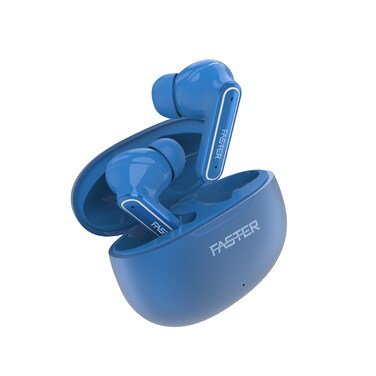 Faster QuestX Blue Bluetooth Earbuds