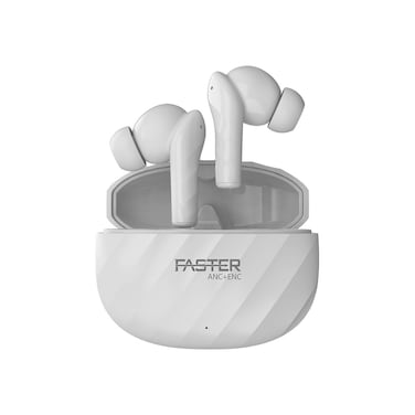 Faster Raptor White Bluetooth Earbuds