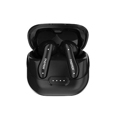 Faster Roar Black Bluetooth Earbuds