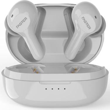 Faster S50 White Bluetooth Earbuds
