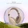 Faster S6 Beige Over-Ear Wireless Bluetooth Headphones