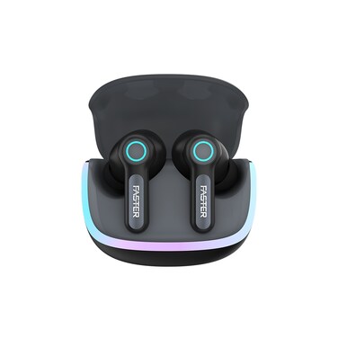 Faster NeoniX Bluetooth Earbuds- Carbon Black