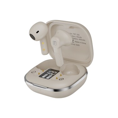 Faster Tronix Bluetooth Earbuds- Oat Beige