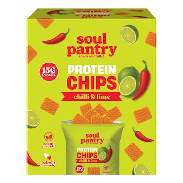 Soul Pantry - Protein chips - Chilli &amp; lime - Pack of 10