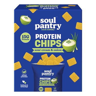 Soul Pantry - Protein chips - Sour cream &amp; onion - Pack of 10