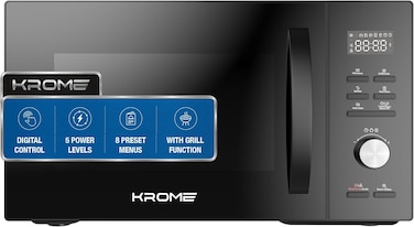 KROME Microwave Oven with Grill, 31L Capacity - KR-MW31DM