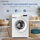 Krome 7kg Front Load Washing Machine, BLDC Inverter Motor, 1400 RPM, 15 Programs, Lunar Dial, LED Display, Multiple Temperature, White, KR-WFL707WIS
