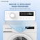 Krome 7kg Front Load Washing Machine, BLDC Inverter Motor, 1400 RPM, 15 Programs, Lunar Dial, LED Display, Multiple Temperature, White, KR-WFL707WIS