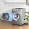 Krome 7kg Front Load Washing Machine, Inverter Motor, Steam Wash, 12 Programs, Energy &amp; Water Efficient, Child Lock, Titanium, KR-WMFL707SIS