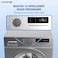 Krome 7kg Front Load Washing Machine, Inverter Motor, Steam Wash, 12 Programs, Energy &amp; Water Efficient, Child Lock, Titanium, KR-WMFL707SIS
