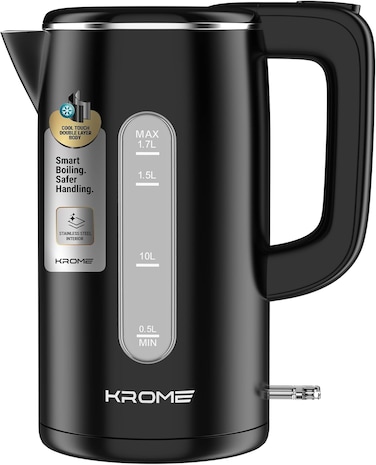 KROME 1.7L Cool Touch Electric Kettle with Double Layer Body - KR-KTCT300PD