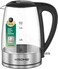 KROME 1.7L Glass Electric Kettle with 360&deg; Rotational Base - KR-KTG100D