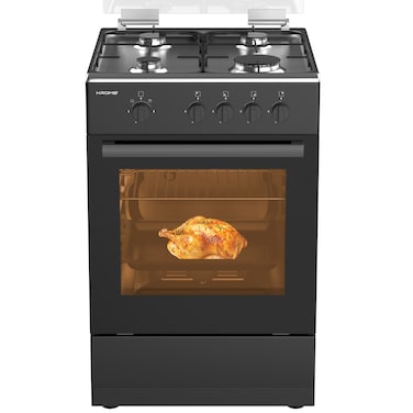 KROME 50x50 Gas Cooker with 4 Burners &amp; Gas Oven - KR-CR5050FS