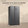 Krome 442L Side-by-Side No Frost Refrigerator   Inverter Compressor   Multi &amp; DynaCool Airflow   4 Star Freezer   24h Quick Freeze   LED Touch Display   ECO &amp; Holiday Mode   Dark Inox - KR-SBS601SH