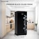 KROME 220L Single Door Refrigerator,165L Net Capacity, Vegetable Crisper, Glass Shelves, LED Interior Light, Mechanical Temperature Control, 1 Year Warranty, Premium Black Glass Finish-KR-RFD220GG