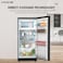 KROME 220L Single Door Refrigerator,165L Net Capacity, Vegetable Crisper, Glass Shelves, LED Interior Light, Mechanical Temperature Control, 1 Year Warranty, Premium Black Glass Finish-KR-RFD220GG