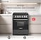 Krome 60x60 Gas Cooking Range KR-CR6062BO &ndash; 4 Burner Gas Cooker with Oven &amp; Grill, Turbo Fan, Cast Iron Grids, Full Safety, Black