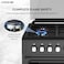 Krome 60x60 Gas Cooking Range KR-CR6062BO &ndash; 4 Burner Gas Cooker with Oven &amp; Grill, Turbo Fan, Cast Iron Grids, Full Safety, Black