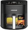 KROME 7.2L Air Fryer With Transparent Viewing Window   8 Preset Menus   60&ndash;200&deg;C Adjustable Temperature Control   Internal Light   Touch Control Panel   Keep Warm Function   Shake Reminder- KR-AF72DD