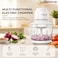 Krome 1L Electric Chopper with Glass Bowl, One Touch Operation, 4-Level Stainless Steel Blades, Durable ABS Motor Housing for Chopping, Mincing, Blending Meat Vegetables, Garlic Herbs - KR-CH101GD