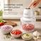 Krome 1L Electric Chopper with Glass Bowl, One Touch Operation, 4-Level Stainless Steel Blades, Durable ABS Motor Housing for Chopping, Mincing, Blending Meat Vegetables, Garlic Herbs - KR-CH101GD