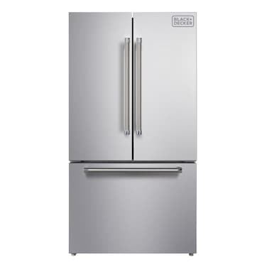 BLACK+DECKER 579L Capacity Freestanding Refrigerator, French Door - BXREF577NFFDISNX Inox Finish