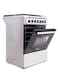 BLACK+DECKER 60 CM, Freestanding Gas Cooker, 4 Gas Burners, Button Ignition, Gas Grill &amp; Gas Oven - BXOFG604.002PZOX Inox Finish