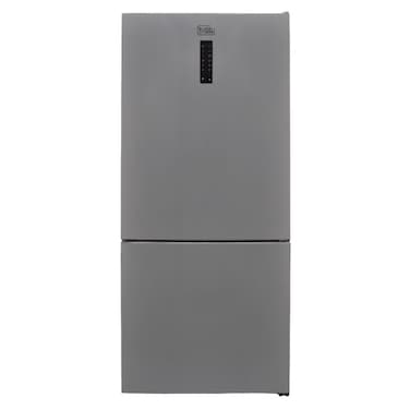 BLACK+DECKER 653L Double Door Refrigerator, Bottom Freezer, No Frost, A+ Energy - BXREF653NFBVX Dark Silver