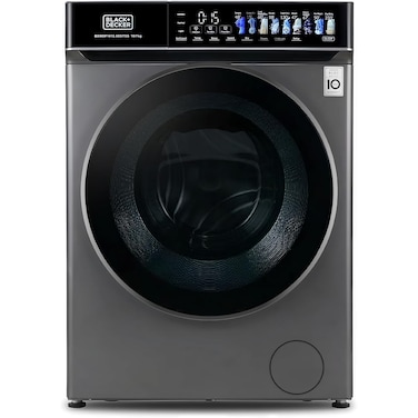 Black+Decker 10kg/7kg Washer Dryer, BLDC Motor, Micro-Steam Care, Pro-Level Fabric Care, Dark Grey &ndash; BXWDF1012.003ITSS