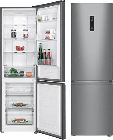 CM 460 60cm Freestanding Combi Fridge Freezer &ndash; Electronic Temperature Control Refrigerator with LED Light