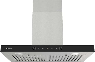 CM FLORENCE 90,WALL MOUNTEF HOOD 90cm SILVER, HAND SENSOR, RANGE HOOD, 3 SPEEDS, TOUCH SWITCH 2 X 3 LAYERS ALUMINUM FILTER, 150 MM OUTLET CARBON FILTER