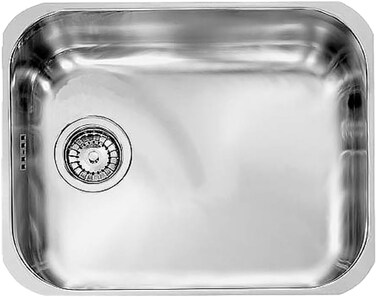 CM CINZIA_011953 Under-Mount Stainless Steel Kitchen Sink &ndash; Single Bowl Sink with R80 Corners, 41cm