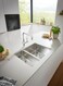 ELITE HMD5844 SSSQ Double Bowl 1.5 Under-Mount Kitchen Sink &ndash; Stainless Steel Sink with Radius 10 Design