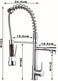 CM WD201-C Kitchen Faucet with Spring &amp; Handheld Spray &ndash; Chrome Finish Modern Mixer Tap