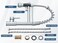 CM WD201-C Kitchen Faucet with Spring &amp; Handheld Spray &ndash; Chrome Finish Modern Mixer Tap