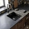 ELITE ADL-4343G Black Granite Kitchen Sink &ndash; Single Bowl Undermount &amp; Top Mount Granite Composite Sink, 43cm