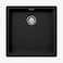 ELITE ADL-4343G Black Granite Kitchen Sink &ndash; Single Bowl Undermount &amp; Top Mount Granite Composite Sink, 43cm