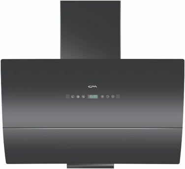 CM CURVE 90cm Wall Mounted Range Hood &ndash; Black Glass Hood with Touch Control, Hand Sensor &amp; 1000 m&sup3;/h Airflow