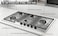CM LEODO 9055 IX, 90 CM SILVER GAS HOB,MODEL, FULLY ITALIAN SABAF BURNERS, ENAMELLED PAN SUPPORT, NG/LPG CONVERSION KIT, CAST IRON PAN SUPPORT, 5 GAS BURNERS, AUTO IGNITION SAFETY DEVICE