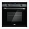 CM MARY NERO 60CM Built-In Electric Oven &ndash; 80L Capacity, 6 Cooking Functions with Fan, A+ Energy Class, Pop-In/Out Knobs, Digital 6-Button Timer, Cooling Fan, Soft-Close Double Glass Door