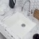 ELITE ADL-4343G Off White Granite kitchen sink Single Bowl Undermount   43 x 43 x 21.5 cm   Cut-Out 38 x 38 cm (Undermount) / 40 x 40 cm (Top Mount)   10 mm Thickness   Durable &amp; Stylish